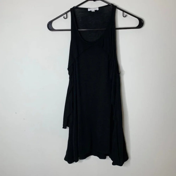 Aritzia Wilfred Tank Top Tiered Ruffle detail Sleeveless Rayon Black Size XS - Picture 5 of 15